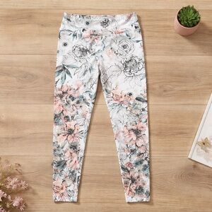 Evolution and Creation Monochrome Floral Leggings